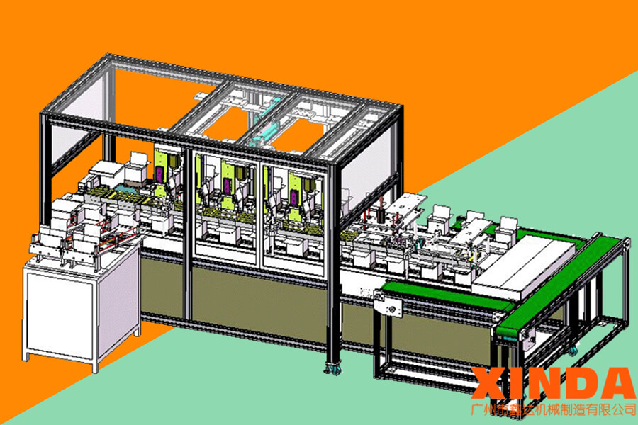 咖啡杯類產(chǎn)品自動化包裝流水線—廣州鑫達機械