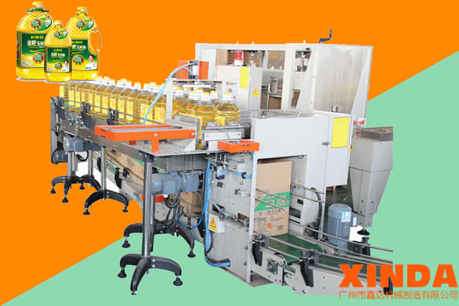 桶裝油裝箱機_油脂類裝箱機_桶裝水裝箱機-廣州鑫達機械